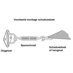 4gardenz 6 Mm Rvs Schaduwdoek Bevestigingset / Zonnedoek Montage