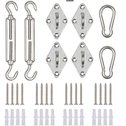 4gardenz 6 Mm Rvs Schaduwdoek Bevestigingset / Zonnedoek Montage