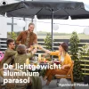 4gardenz Parasol Rond 300 Cm Met Volant - Kantelbaar - Upf50+ - Antraciet