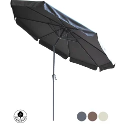 4gardenz Parasol Rond 300 Cm Met Volant - Kantelbaar - Upf50+ - Antraciet