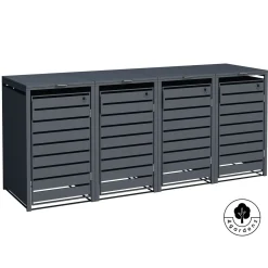 4gardenz Premium Kliko Ombouw 4 Bakken - Containerombouw - Antraciet