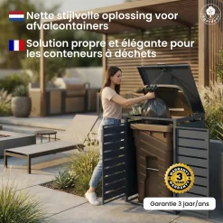 4gardenz Premium Kliko Ombouw 4 Bakken - Containerombouw - Antraciet