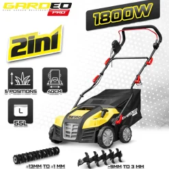 Gardeo Pro - Elektrische Verticuteermachine 1800w - 40cm