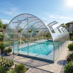 Garten Dream - Zwembad Overkapping - Nero - 5x8m - Verzinkt Staal - 4mm Polycarbonaat