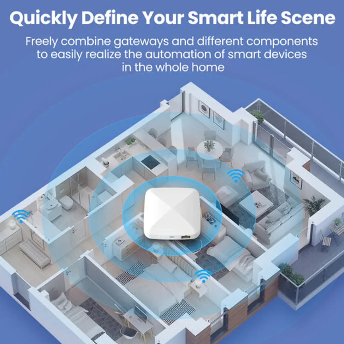 Smartlife Domotica Gateway Voor Smart Home Met Bekabelde Verbinding En Ondersteuning Zigbee Matter