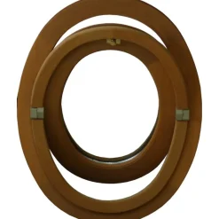 Gd Menuiseries - Oeil De Boeuf Hout Ovaal H90 X L60 Ribbentafel