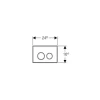 Geberit Bedieningspaneel Sigma 20 - Kunststof - Wit/Chroom - Tweeknops - 24,6x16,4cm