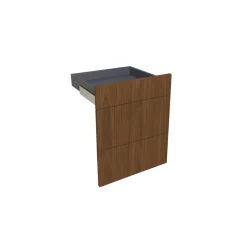 Geheel van 1 deur + 1 lade keukenkast Modulo Clara Walnoot 60 x72 cm