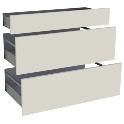 Geheel van 1 lade + 2 korflades keukenkast Modulo Lina Linnen 90 x72 cm