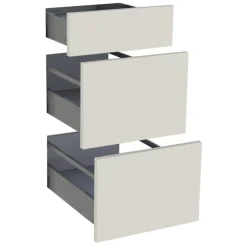Overig Geheel van 1 lade + 2 korflades keukenkast Modulo Lina Linnen 40 x72 cm