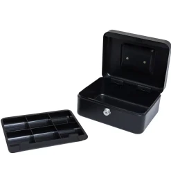 Overig Geldkist 10359189 - met sleutelslot - 6 Vakken Gelddoos, Klein Formaat - 20x16x9cm