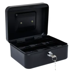 Overig Geldkist 10359189 - met sleutelslot - 6 Vakken Gelddoos, Klein Formaat - 20x16x9cm