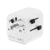 Gembird - Geaarde Universele Reisstekker Met Usb Lader, 20 W, Wit
