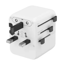Gembird - Universele Reisstekker Met Usb Lader, 20 W, Wit