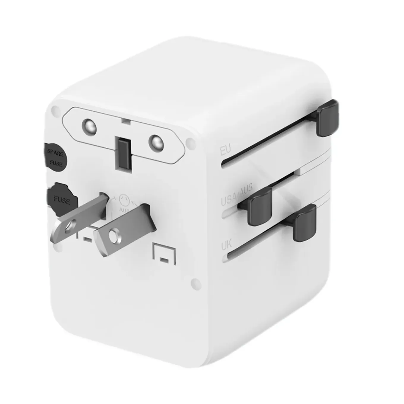 Gembird - Universele Reisstekker Met Usb Lader, 20 W, Wit
