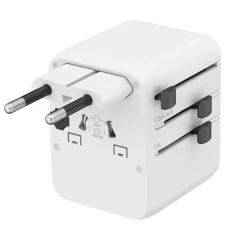 Gembird - Universele Reisstekker Met Usb Lader, 20 W, Wit