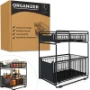 Geon - Gootsteenkast Organizer - Keukenkast Organizer - Gootsteenrek - Badkamer Organizer - Zwart