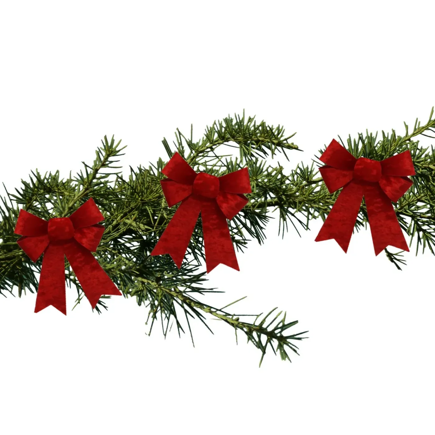 Gerimport Kerststrikken -3x - Velvet Rood - 10x13 Cm