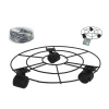 Gerimport Planten Trolley - Multiroller - Rond - Zwart - 25 Cm