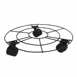 Gerimport Planten Trolley - Multiroller - Rond - Zwart - 25 Cm