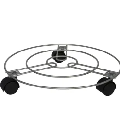 Gerimport Planten Trolley/multiroller - Grijs - Metaal - D35 Cm