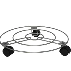 Gerimport Planten Trolley/multiroller - Grijs - Metaal - D35 Cm
