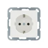 Gira inbouwstopcontact ST55 met aarde (randaarde) 1-polig wit IP20