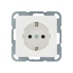 Gira inbouwstopcontact ST55 met aarde (randaarde) 1-polig wit IP20