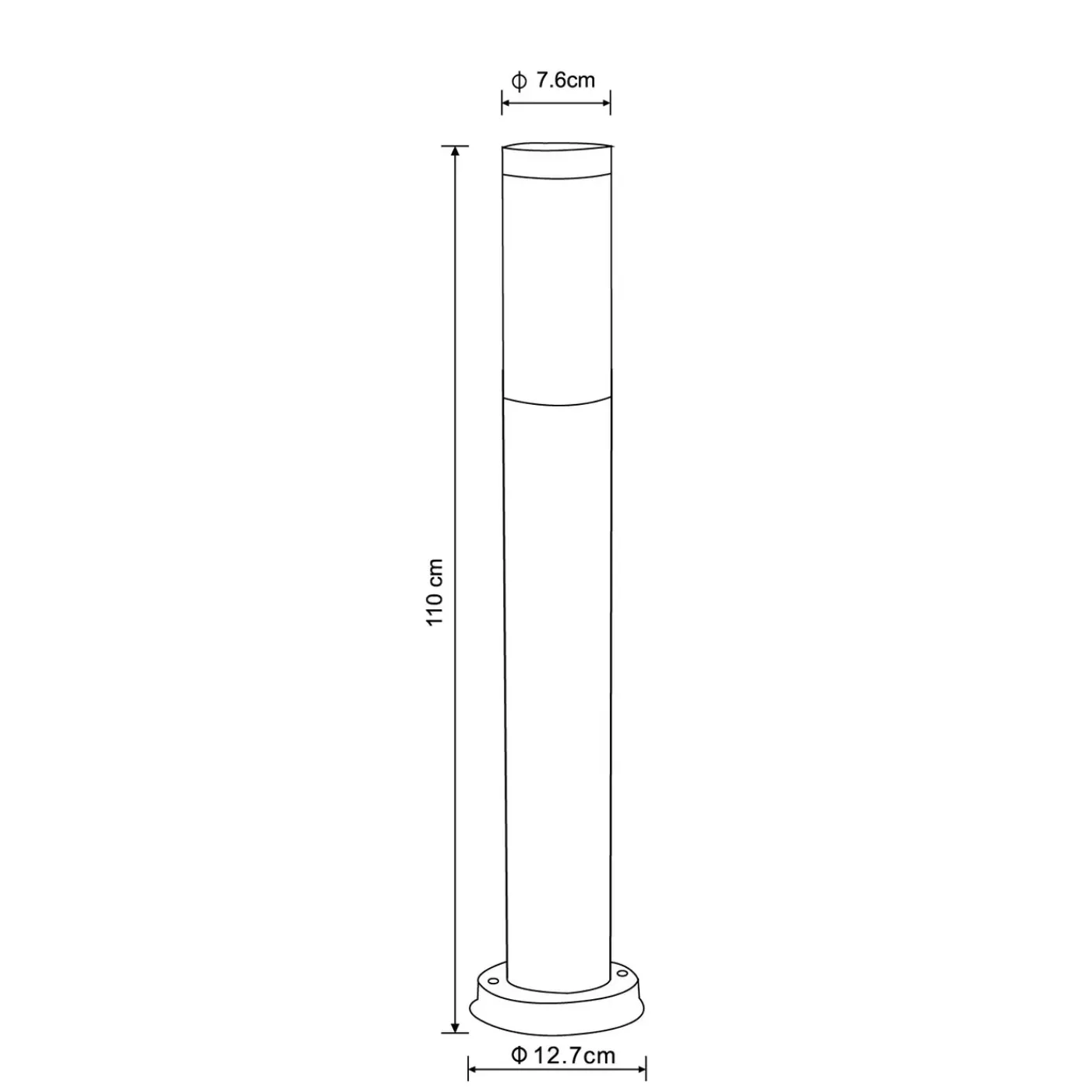 Globo Buitenlamp Boston Led Led Staaledelstaal 1x E27 Led