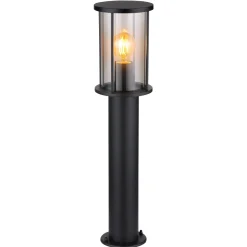 Globo Buitenlamp Gracey Staaledelstaal Zwart 1x E27