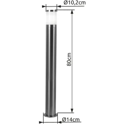 Globo Buitenlamp Xeloo Staaledelstaal Zilver 1x E27