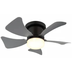 Globo Plafondventilator Hines Led Metaal Zwart 1x Led