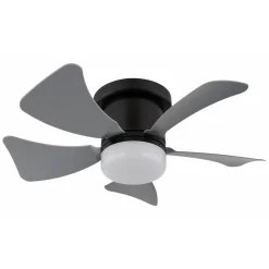 Globo Plafondventilator Hines Led Metaal Zwart 1x Led