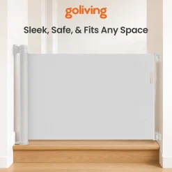 Goliving Oprolbaar Traphekje - Kinderhekje - Push & Turn - 10 Tot 150 - Mesh - Wit