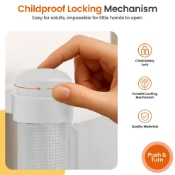 Goliving Oprolbaar Traphekje - Kinderhekje - Push & Turn - 10 Tot 150 - Mesh - Wit