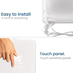 Gologi Elektrische Kachel - Verwarming - Convectorkachel - App En Touch - Tot 25m2 - 2000w - Wit