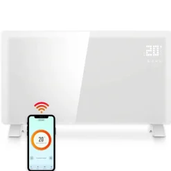Gologi Elektrische Kachel - Verwarming - Convectorkachel - App En Touch - Tot 25m2 - 2000w - Wit