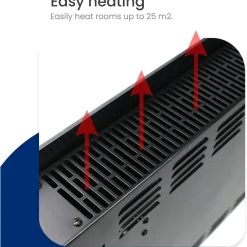 Gologi Elektrische Kachel - Verwarming - Convectorkachel - App En Touch - Tot 25m2 - 2000w - Zwart