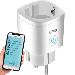 Gologi Slimme Stekker - Smart Plug - Tijdschakelaar & Energiemeter - Wifi - Wit
