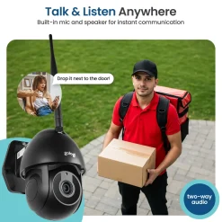 Gologi Superior Outdoorcamera - Buiten Camera - Nachtzicht - Beveiligingscamera - 3mp - Wifi - Zwart