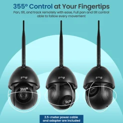 Gologi Superior Outdoorcamera - Buiten Camera - Nachtzicht - Beveiligingscamera - 3mp - Wifi - Zwart