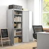 4Goodz Archiefkast Metaal Met Afsluitbare Deuren 40x80x180 Cm - Wit