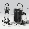 4Goodz Boodschappenkar - Trolley 40 Liter - Zwart