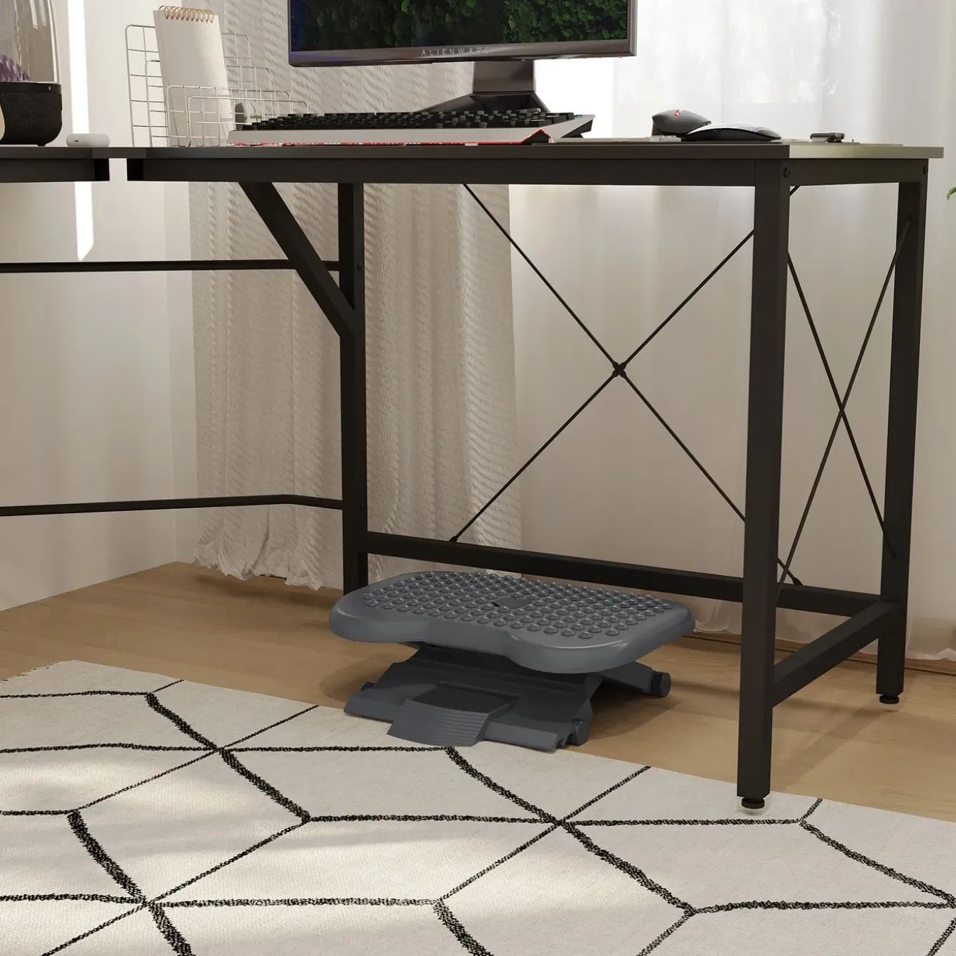 4goodz Bureau Voetensteun/voetenbank - 3 Hoogtes Verstelbaar
