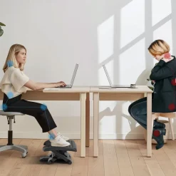 4Goodz Bureau Voetensteun/voetenbank Met Massagerollers - 3 Hoogtes