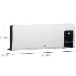 4Goodz Elektrische Heater Wandmontage Met Oscillatiefunctie - 2 Standen - Timer - Led-display