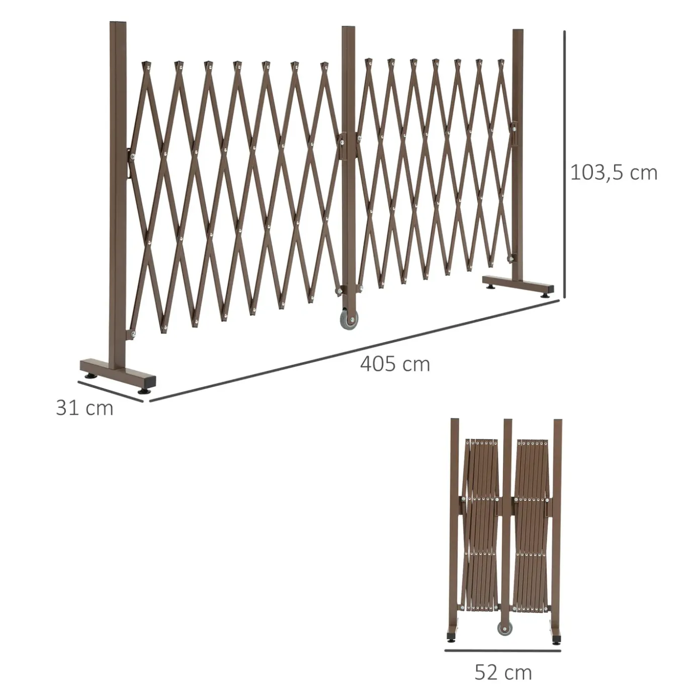 4goodz Flexibel Hekwerk Uitrekbaar Van 52 - 405 Cm - Aluminium