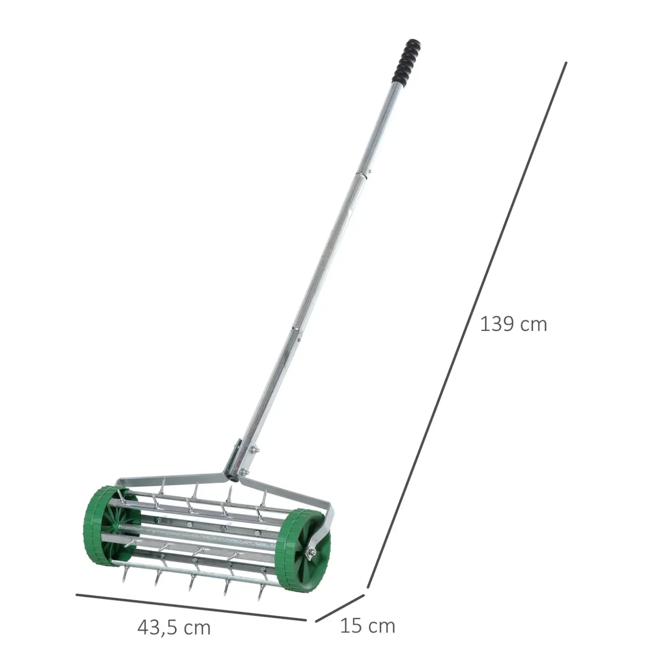 4goodz Gazonbeluchter Lengte Verstelbaar - Verticuteerder 139x42x15 Cm