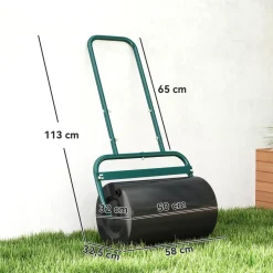 4goodz Gazonwals Tuinwals 32 Cm Diameter - 38 Liter Water/zand Vulling - Groen