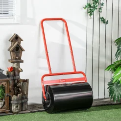 4Goodz Gazonwals Tuinwals 32 Cm Diameter - 38 Liter Water/zand Vulling - Rood